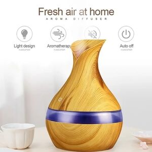 Wood Grain Aroma Diffuser with Purple Band